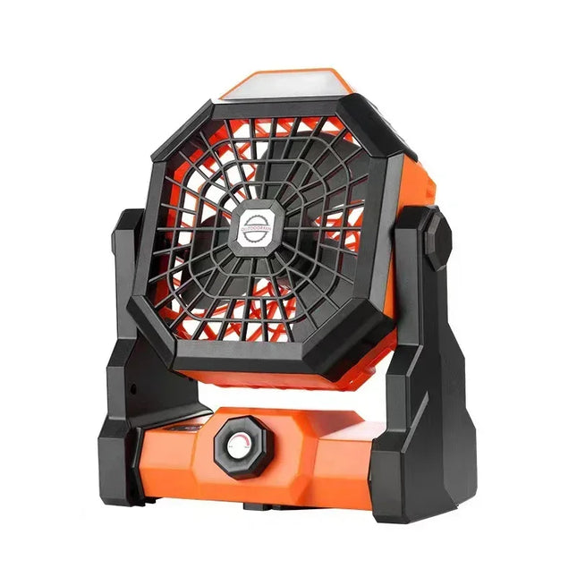 Super Cheese Camping Desk Fan With LED Light Rechargeable by zapcart