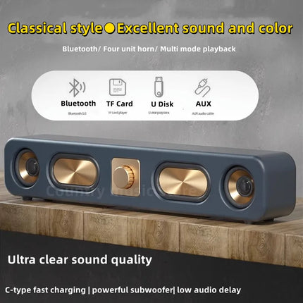 Honoursacy Portable Bluetooth Soundbar For TV And PC by zapcart