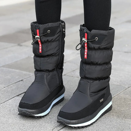 Women Snow Boots Waterproof Non Slip Plush Fur Warm by zapcart