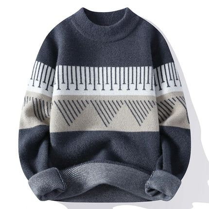 Jiangsu Choice Fall Mens Christmas O Neck Sweater Thick Warm by zapcart