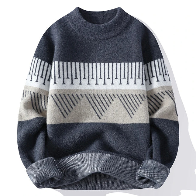 Jiangsu Choice Fall Mens Christmas O Neck Sweater Thick Warm by zapcart