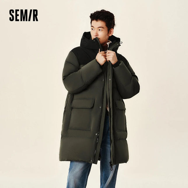 Semir Men Down Jacket Waterproof Long Winter Coat Outerwear by zapcart