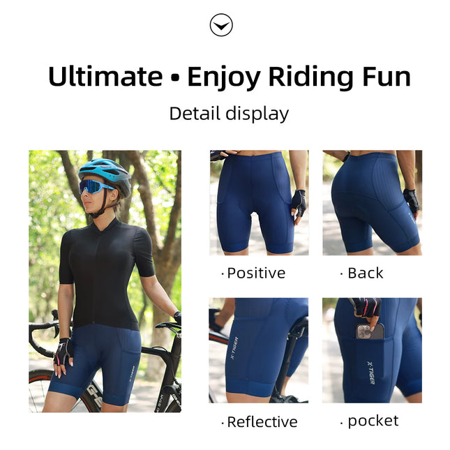 X Tiger Women Cycling Shorts Breathable Lycra Pro Tights by zapcart