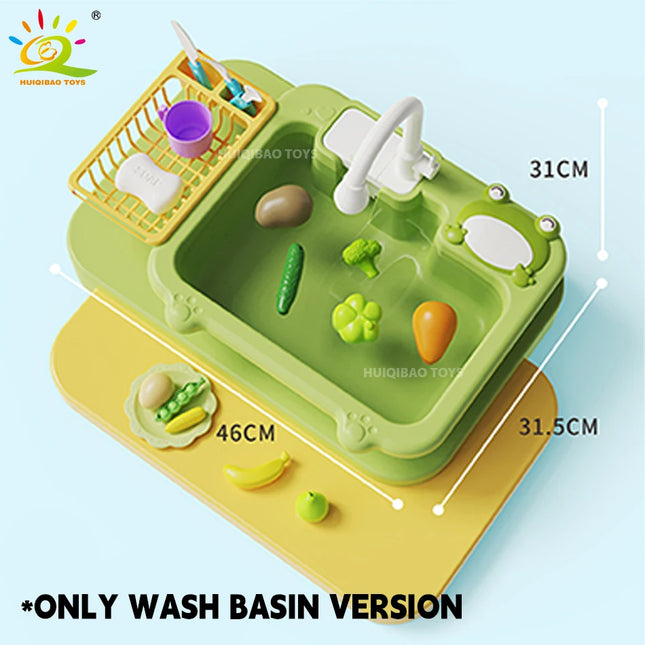 Kids Kitchen Toy Sink Electric Dishwasher Educational Play by zapcart