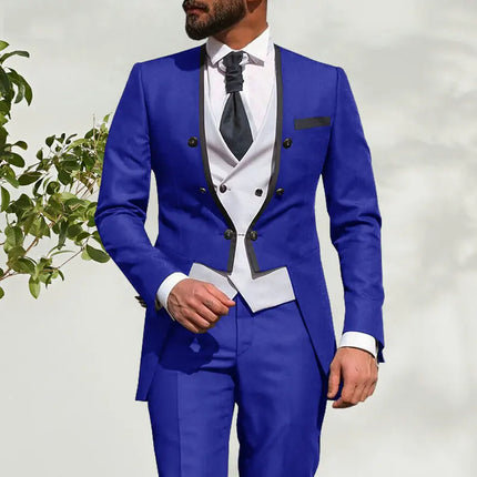 CN Jiangsu Slim Fit 3 Piece Wedding Premium Suit For Groom by zapcart