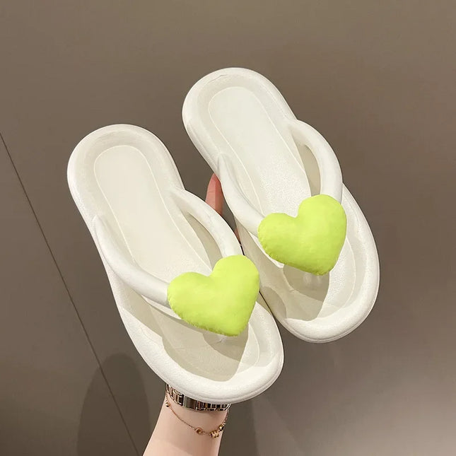 Rainbow Color Flip Flops Women Soft Sole Comfort Slippers by zapcart