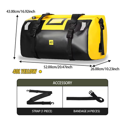 Soyavision Motorcycle Waterproof Tail Bag 66L for Riders by zapcart