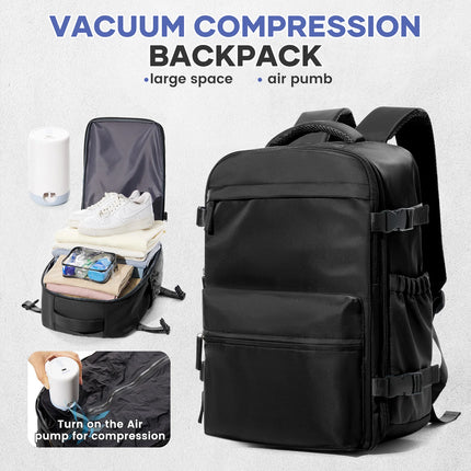 FLCCCN Vacuum Backpack 35L Expandable Travel Laptop Bag by zapcart