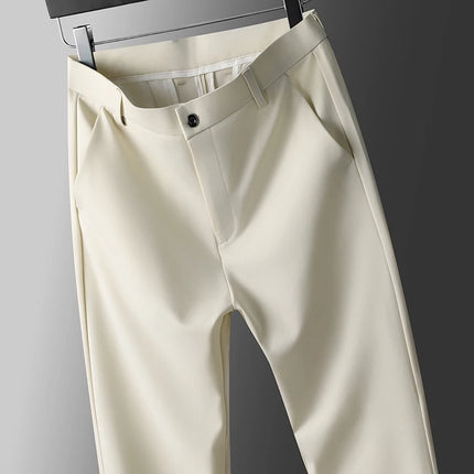 Mens Summer Thin Straight Stretch Pants No Ironing Ultra by zapcart