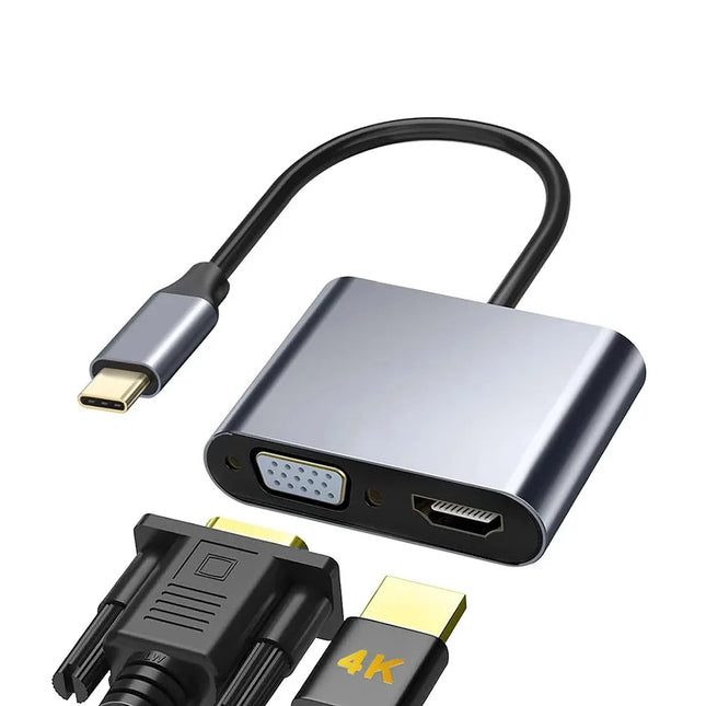 Nku USB C Dock Thunderbolt 3 and 4 Dual 4K HDMI VGA Laptop by zapcart