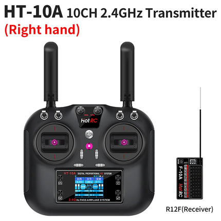 HotRC HT-8A 2.4GHz 8CH 8A RC Transmitter PWM FHSS with F-08A Receiver Radio System Remote Controller for RC Drone by zapcart