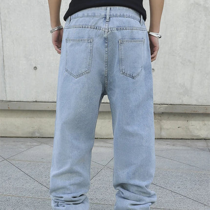 CN Guangdong Men Baggy Jeans Oversize Wide Leg Denim by zapcart