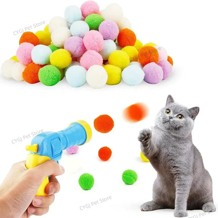 MoonBiffy Plush Ball Launcher Cat Toys For Indoor Cats by zapcart