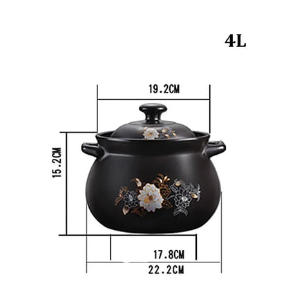 Ceramic Casserole Pot Nonstick Thick Bottom Cookware Home by zapcart