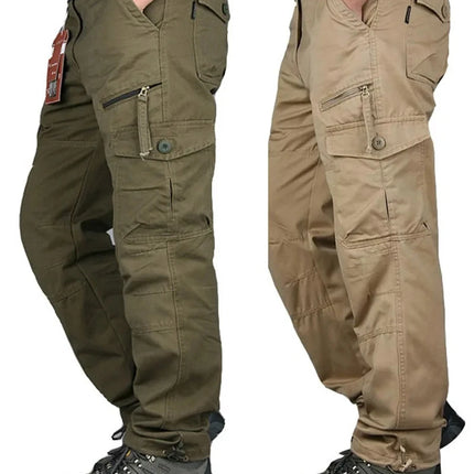 GHJQLCN Men Camouflage Cargo Pants Tactical Cotton Baggy by zapcart
