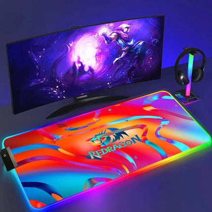 Redragon RGB Gaming Mouse Pad Non Slip Luminous Surface by zapcart