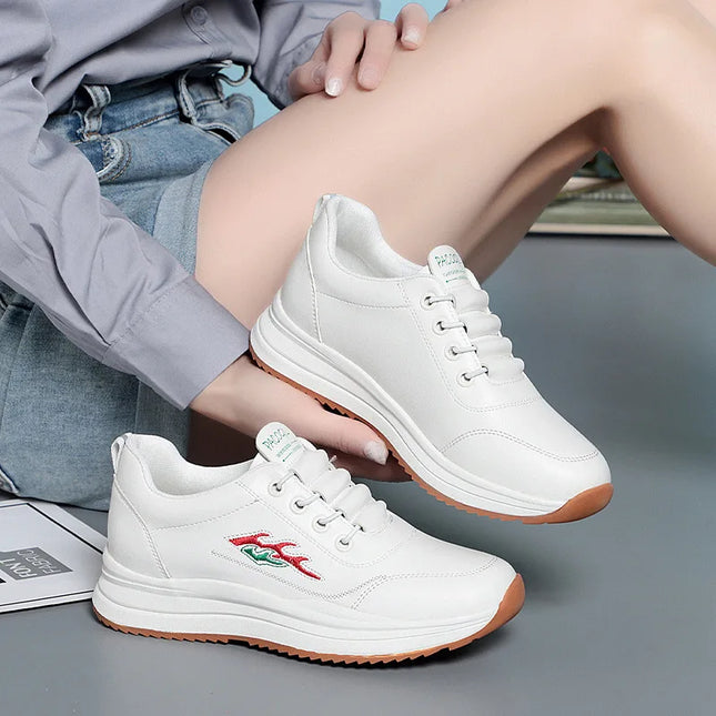 White Breathable Womens Walking Shoes Comfort Anti Slip by zapcart