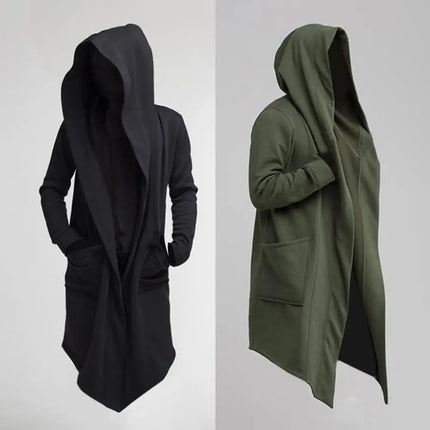 Closure Men Oversize Long Coat Autumn Trench Filming by zapcart