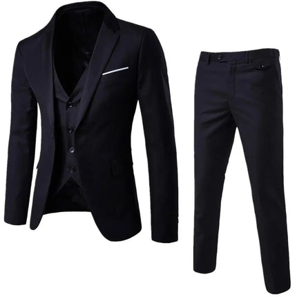 Naupang Four Seasons Mens Three Piece Suit With Waistcoat by zapcart