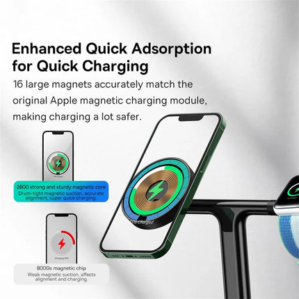 Baseus Magnetic Wireless Charger Stand For iPhone AirPods by zapcart