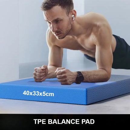 TPE Yoga Balance Mat 5cm Cushioned Core Training For Adults by zapcart