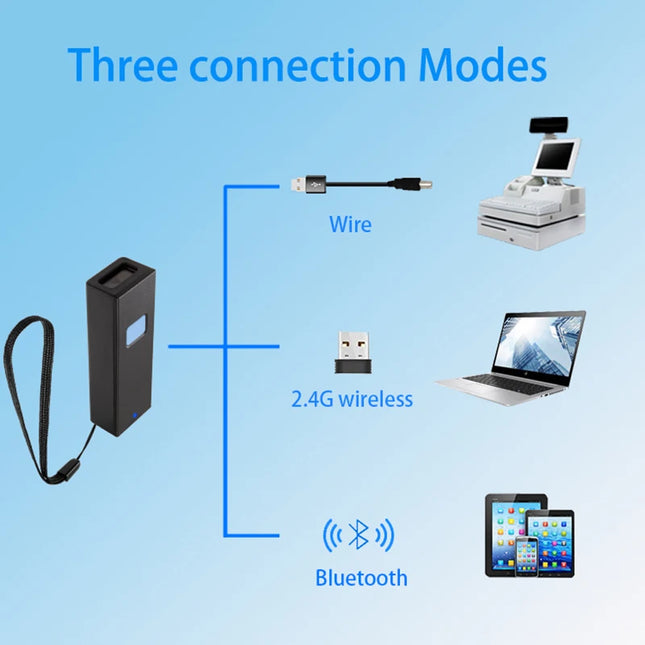 YuNew 3 In 1 Compact Wireless Barcode Scanner For Home Office by zapcart
