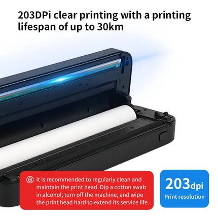 HZTZ Inkless Portable A4 Bluetooth Thermal Printer For Home by zapcart