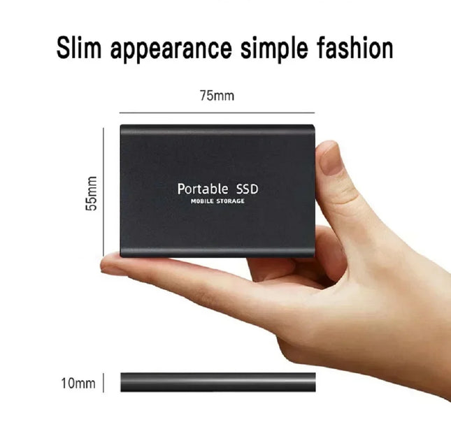 AEVYVKV Portable SSD 2TB USB C External Drive For Laptop by zapcart