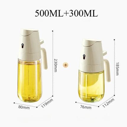 Choice 2in1 Glass Olive Oil Sprayer 500ml For Air Fryer by zapcart