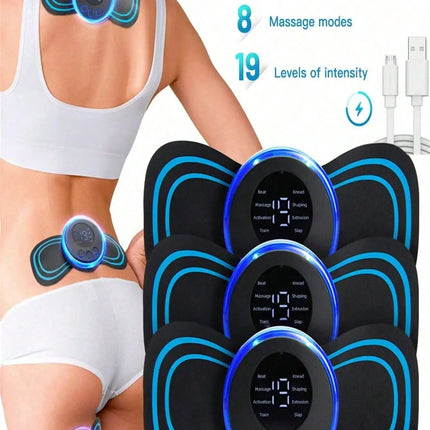 Mini Neck Massager, Electric Massager Sticker, Portable Body Massage Patch For Men, Women, Shoulder, Arms, Leg by zapcart
