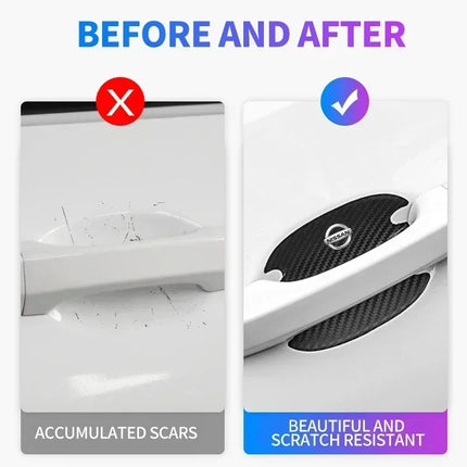 Nissan Carbon Fiber Door Bowl Handle Sticker For Owners by zapcart