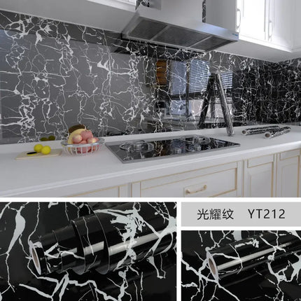 Marble Self Adhesive Wallpaper Waterproof Kitchen Decor by zapcart