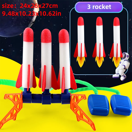 Kids Rocket Launcher Step Pump Power Air Stomp Outdoor Play by zapcart