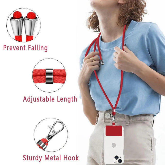 BAPPSUSCN Adjustable Phone Lanyard Nylon Neck Strap IPhone by zapcart