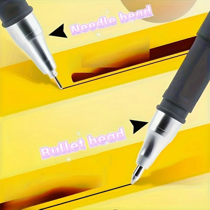 6/12 Pack Quick-Dry 0.5mm Fine Tip Gel Pens - Smooth Writing, Black Ink,Note-Taking & Art - Professional Business Stationery by zapcart