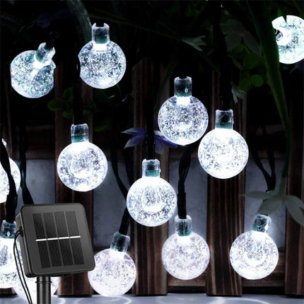 TDRSHINE Solar String Lights Crystal Globe 8 Modes Garden by zapcart