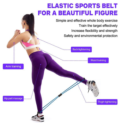 Unisex Yoga Elastic Band 8 Word Chest Expander Workout by zapcart