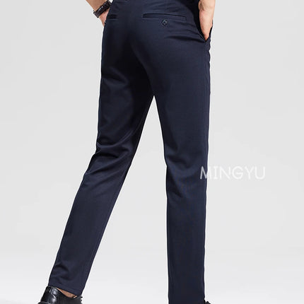 MINGYUCN Mens Slim Fit Formal Suit Pants Plus Size by zapcart