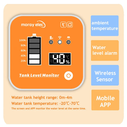 Moray Water Level Monitor 5M For Home DIY Tuya WiFi LCD by zapcart