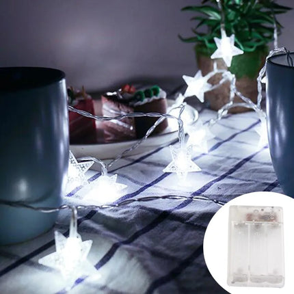 KIKIELF LED Star Fairy Lights Outdoor Garden Warm White by zapcart