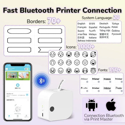 Phomemo P12 Label Printer 12mm Portable Office Bluetooth by zapcart