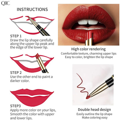 QIC Matte Lipstick And Lip Liner Nude Two In One For Women by zapcart