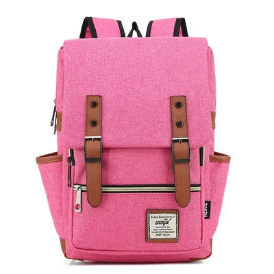 Vintage 16 inch Laptop Backpack Women Canvas Bags Men canvas Travel Leisure Backpacks Retro Casual Bag School Bags For Teenagers by zapcart