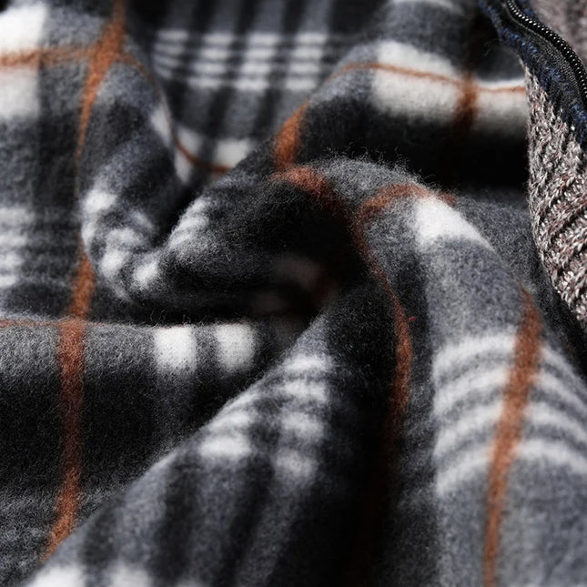 Mens Winter Cardigan Warm Fleece Zip Slim Fit Knit Jiangsu by zapcart