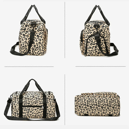 HOCODOC Leopard Print Travel Bag Large Capacity Pockets by zapcart