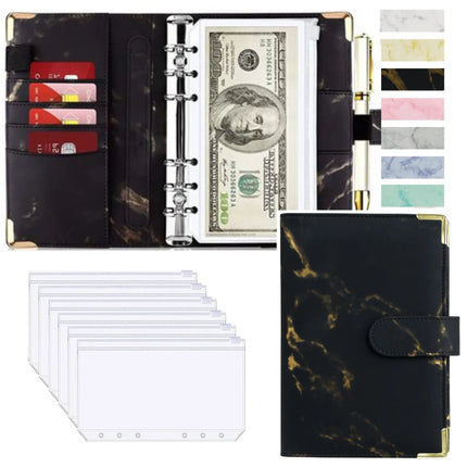 A6 Budget Binder PU Leather Organizer For Students by zapcart