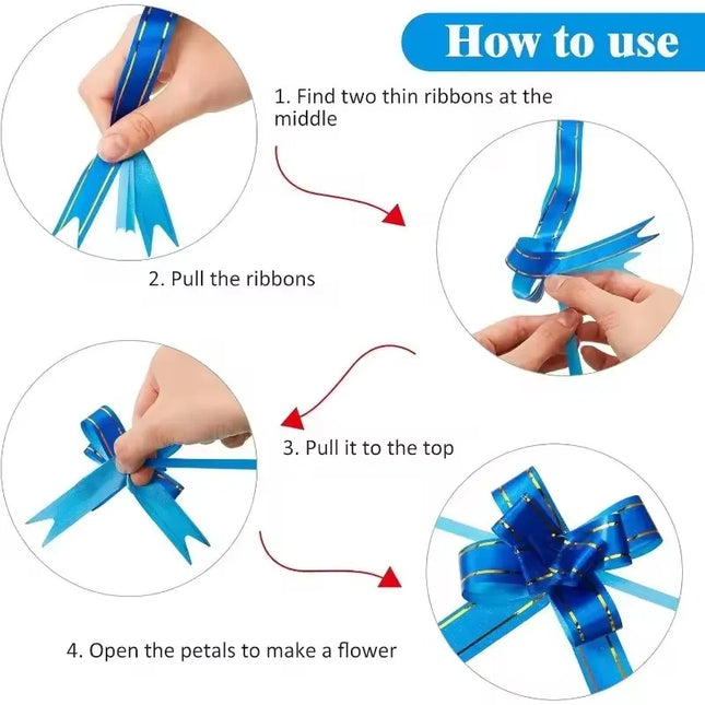 ZhejiangChoice Colorful Pull Bows Ribbons Wedding Decor by zapcart