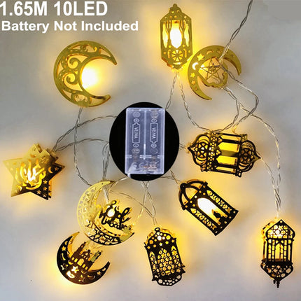 Wayfun Eid Mubarak Moon Star Light String for Ramadan Decor by zapcart