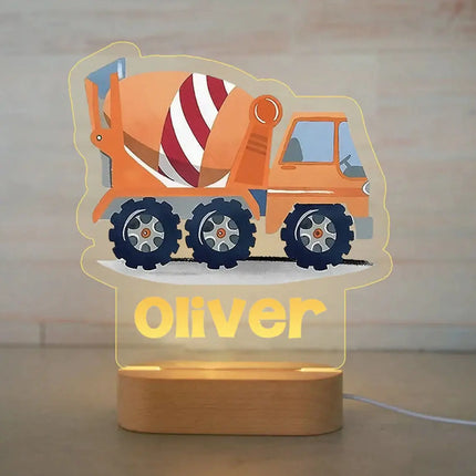 Personalized Kids Animal Night Light Custom Name Lamp by zapcart