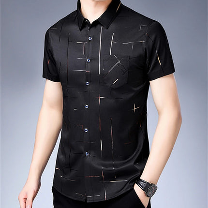 Men's Business Casual Shirt No Iron Wrinkle Resistant by zapcart